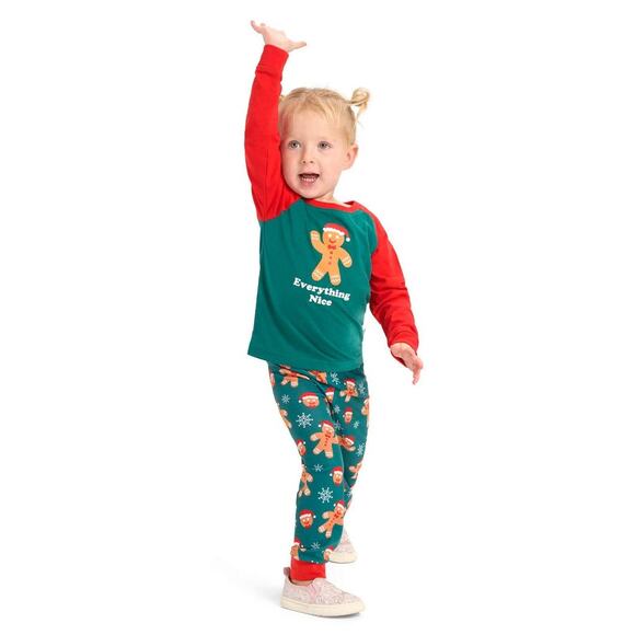 Tipsy Elves Everything Nice Gingerbread Pajama Set Holiday Christmas Sleepwear - Picture 1 of 7